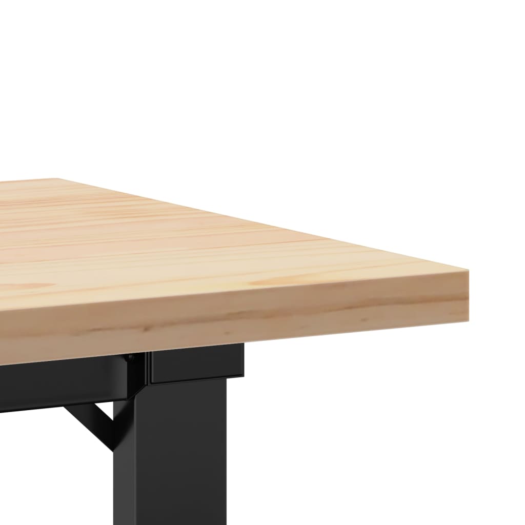 Salongbord O-ramme 110x40x45,5 cm heltre furu og stål