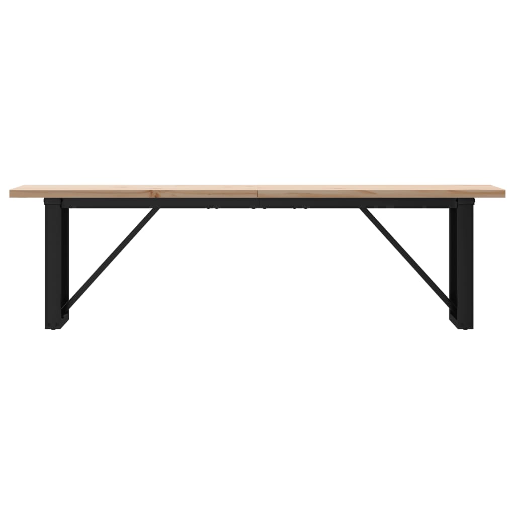 Salongbord O-ramme 160x40x45,5 cm heltre furu og stål