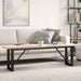 Salongbord O-ramme 160x40x45,5 cm heltre furu og stål