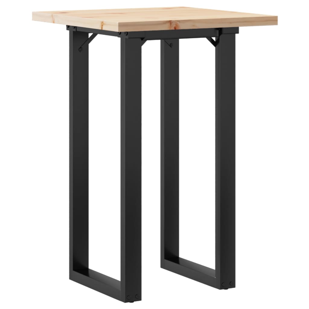Spisebord O-ramme 50x50x75,5 cm heltre furu og stål