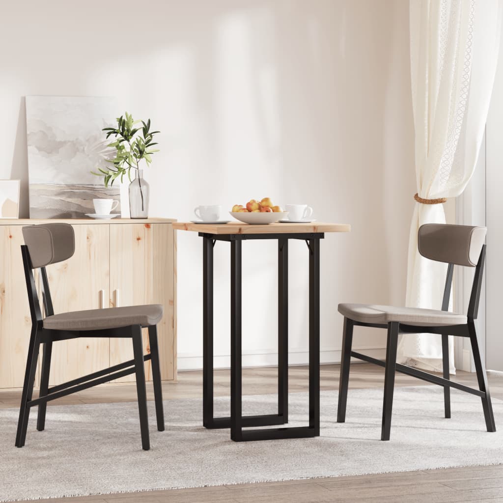 Spisebord O-ramme 50x50x75,5 cm heltre furu og stål