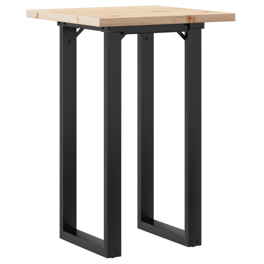 Spisebord O-ramme 50x50x75,5 cm heltre furu og stål