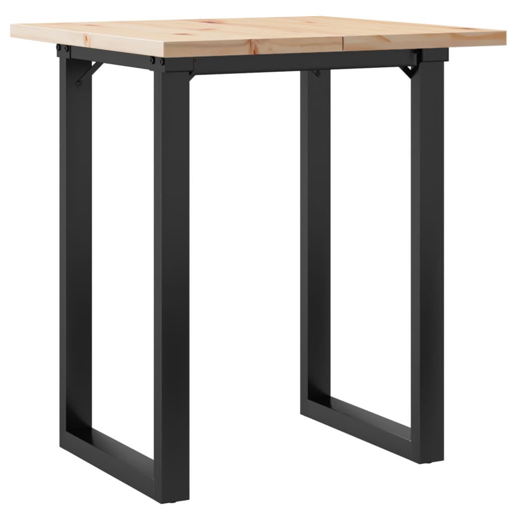 Spisebord O-ramme 70x70x75,5 cm heltre furu og stål