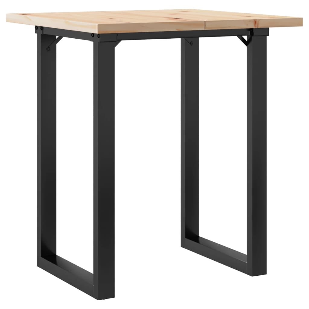 Spisebord O-ramme 70x70x75,5 cm heltre furu og stål