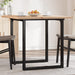 Spisebord O-ramme 90x90x75,5 cm heltre furu og stål