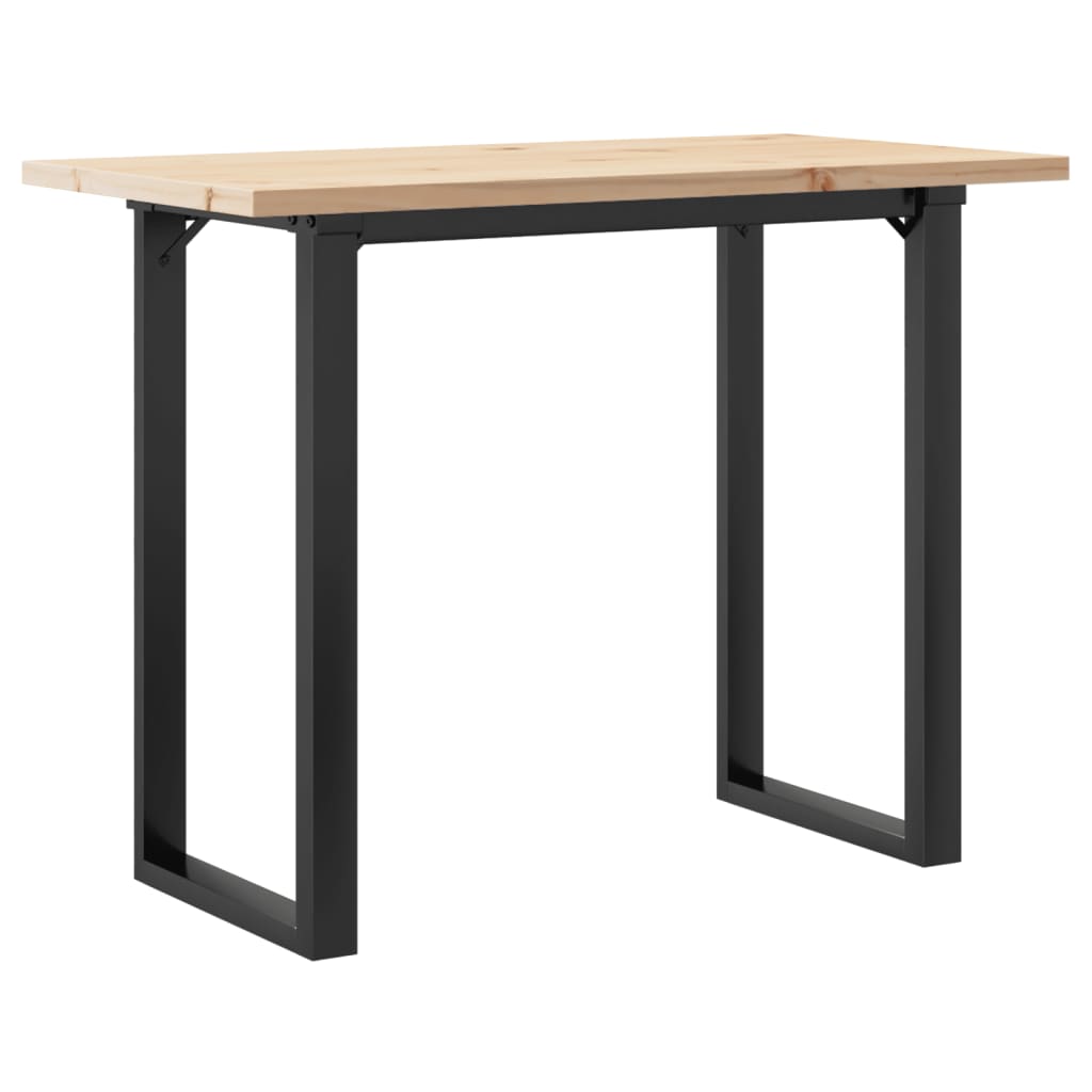 Spisebord O-ramme 100x50x75,5 cm heltre furu og stål