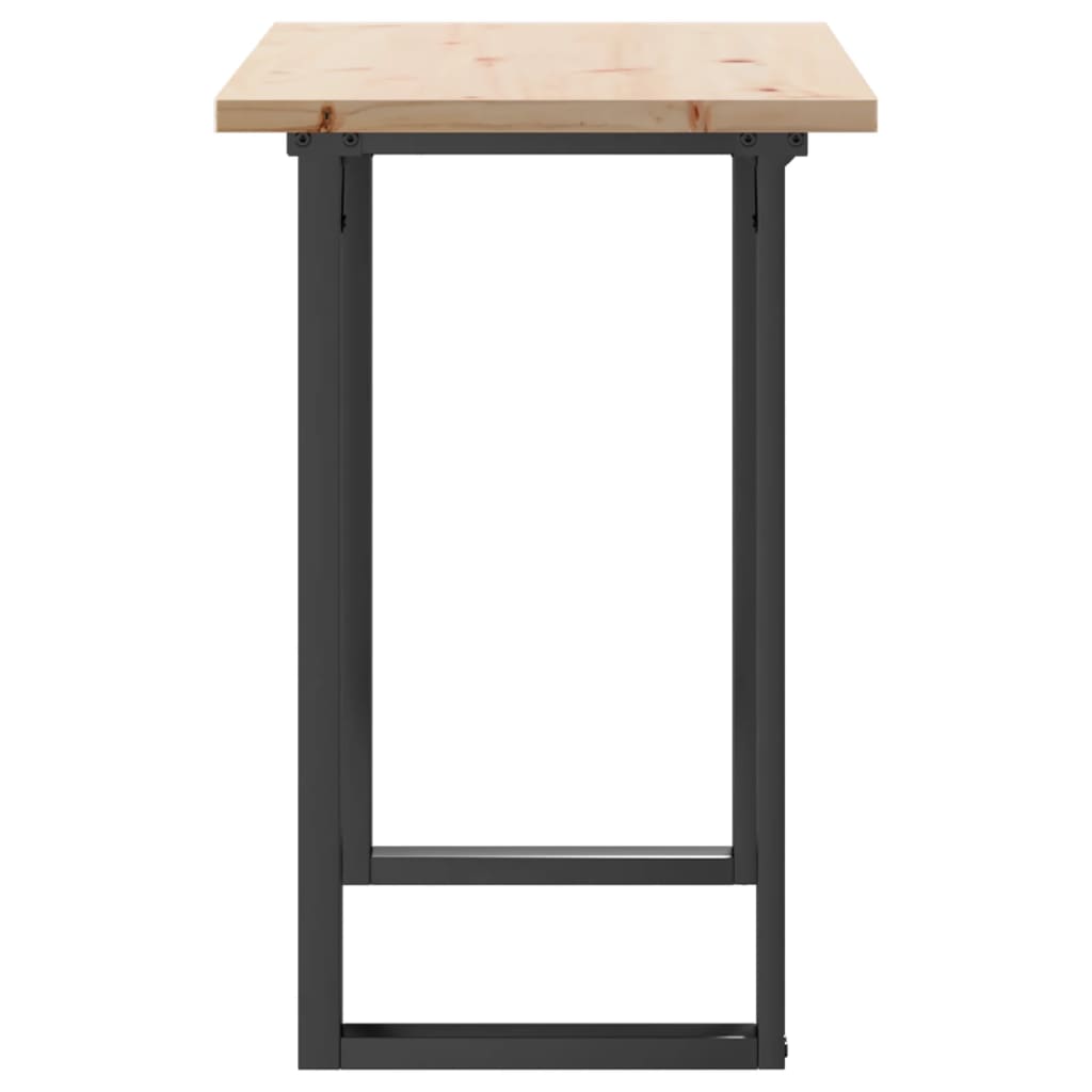 Spisebord O-ramme 100x50x75,5 cm heltre furu og stål