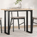 Spisebord O-ramme 100x50x75,5 cm heltre furu og stål