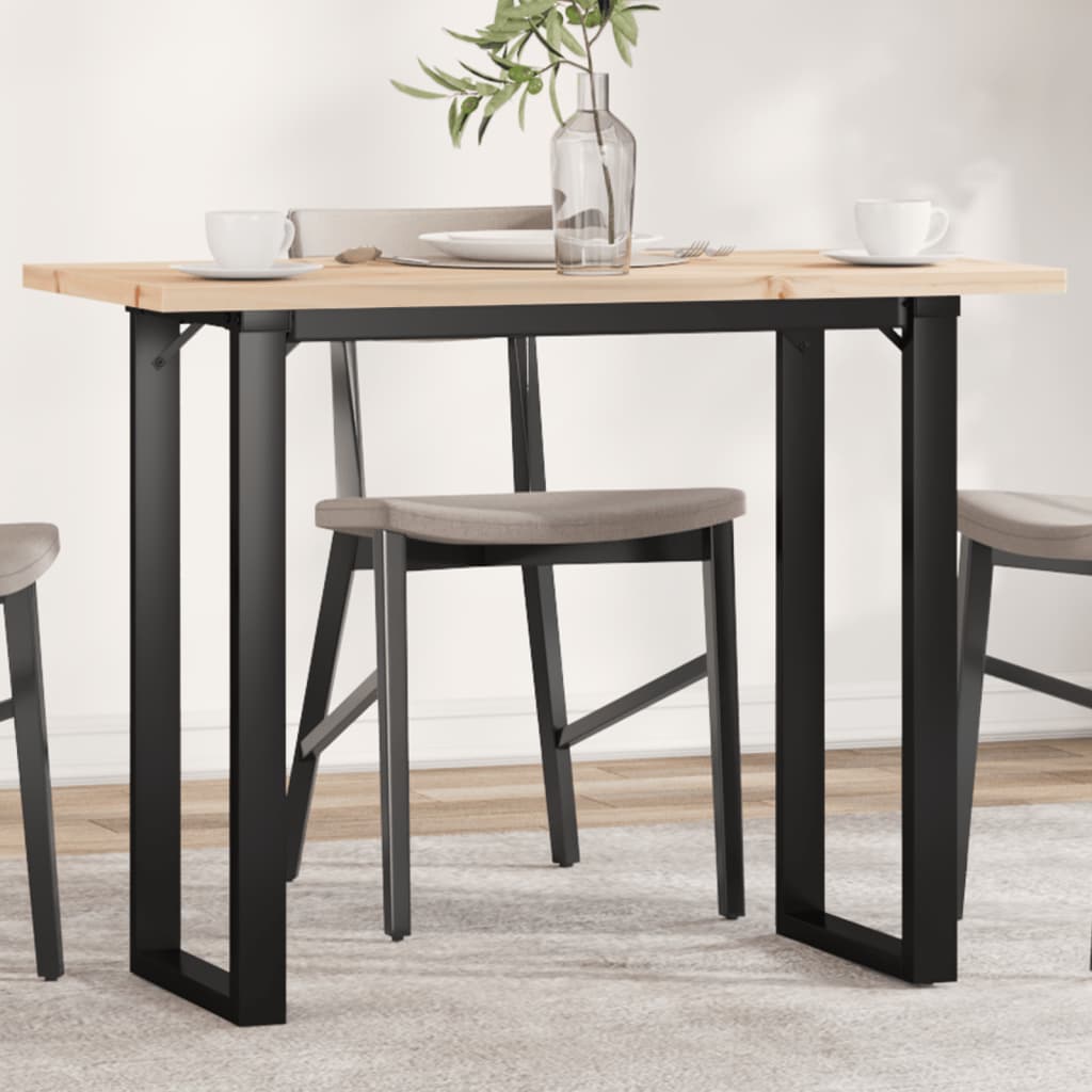 Spisebord O-ramme 100x50x75,5 cm heltre furu og stål