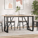 Spisebord O-ramme 160x80x75,5 cm heltre furu og stål
