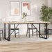 Spisebord O-ramme 200x100x75,5 cm heltre furu og stål