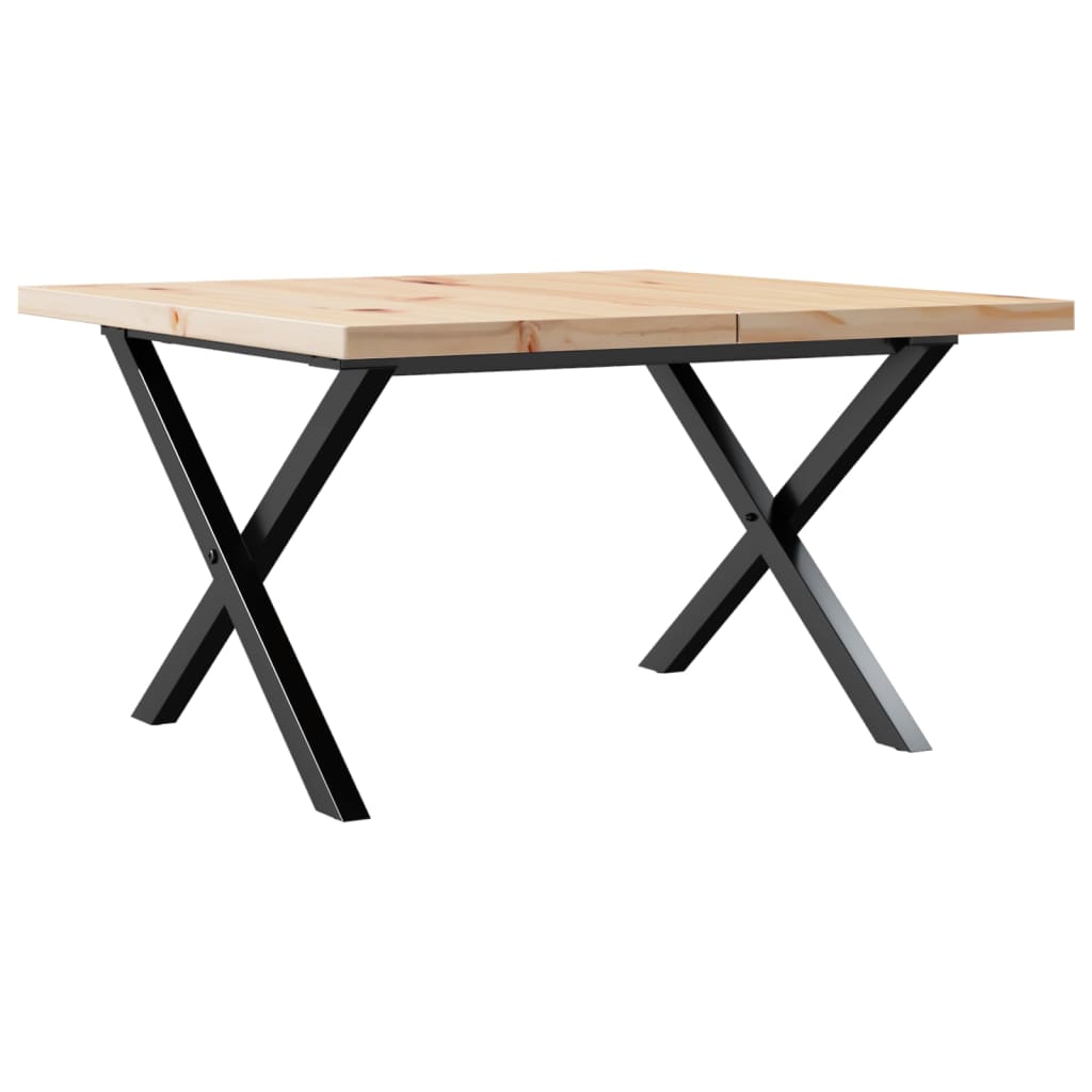 Salongbord X-ramme 60x60x40,5 cm heltre furu og stål