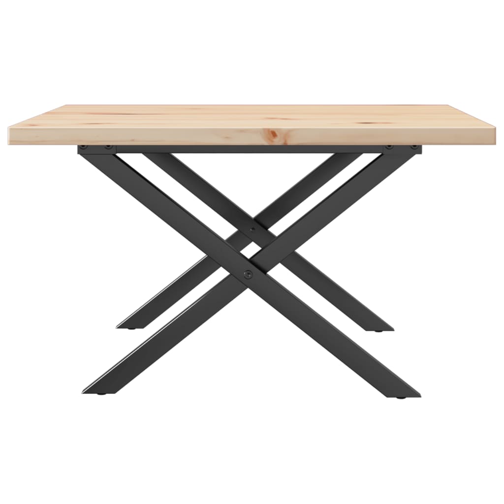 Salongbord X-ramme 60x60x40,5 cm heltre furu og stål