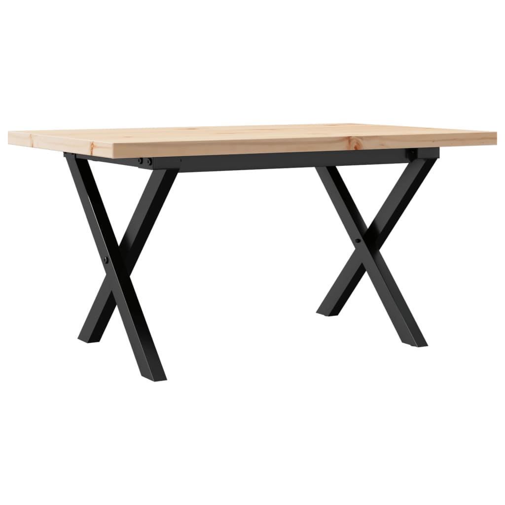 Salongbord X-ramme 80x50x40,5 cm heltre furu og stål