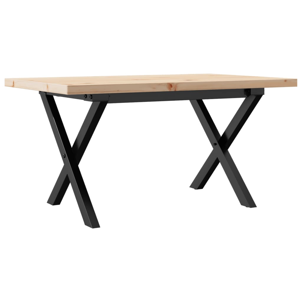 Salongbord X-ramme 80x50x40,5 cm heltre furu og stål