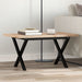 Salongbord X-ramme 80x50x40,5 cm heltre furu og stål