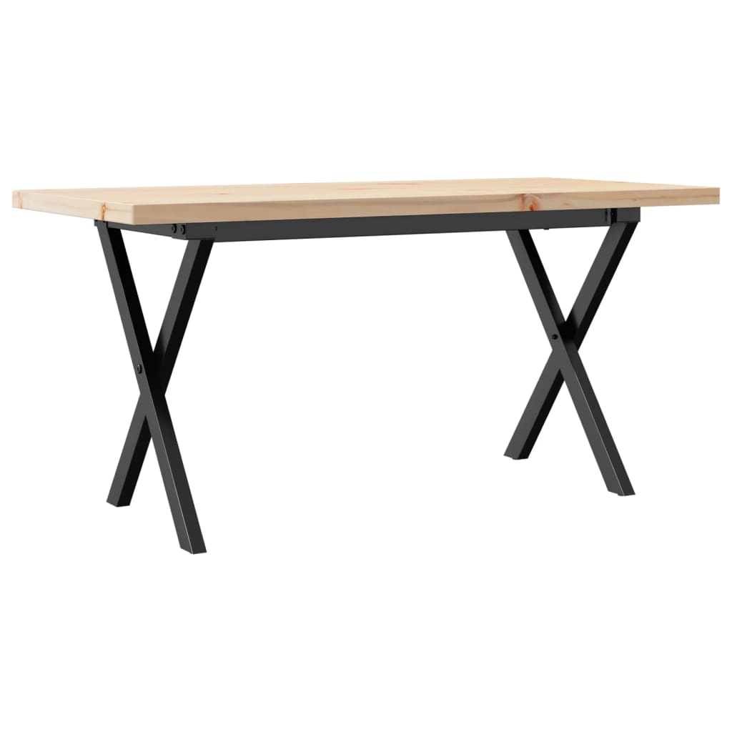 Salongbord X-ramme 100x50x45,5 cm heltre furu og stål