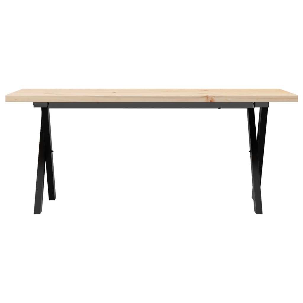 Salongbord X-ramme 110x40x45,5 cm heltre furu og stål