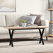 Salongbord X-ramme 110x40x45,5 cm heltre furu og stål