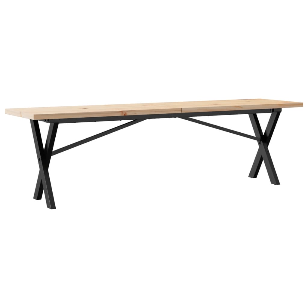 Salongbord X-ramme 160x40x45,5 cm heltre furu og stål