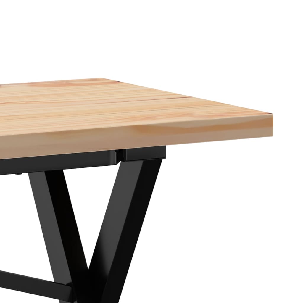 Salongbord X-ramme 160x40x45,5 cm heltre furu og stål