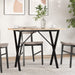 Spisebord X-ramme 100x50x75,5 cm heltre furu og stål
