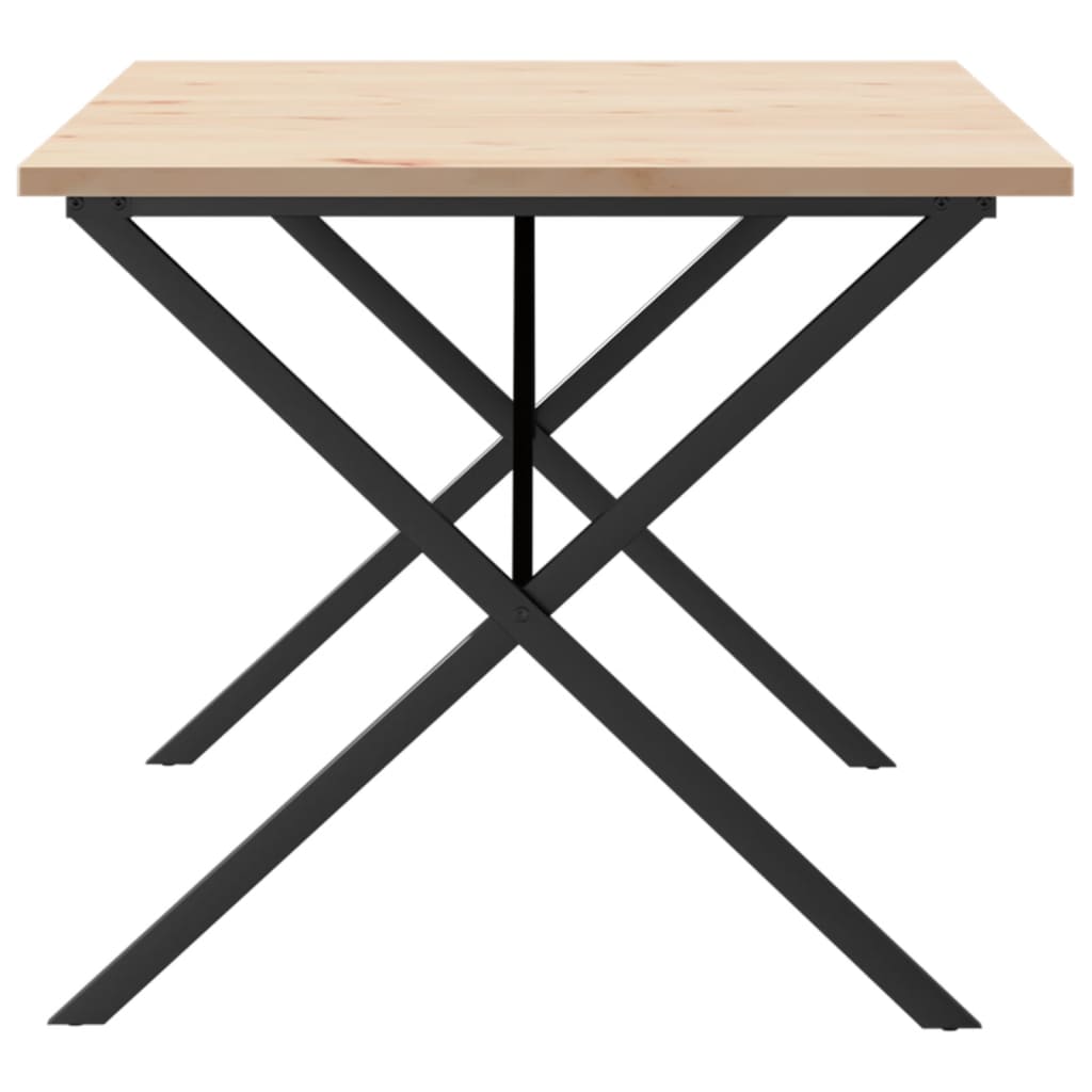 Spisebord X-ramme 180x90x75,5 cm heltre furu og stål