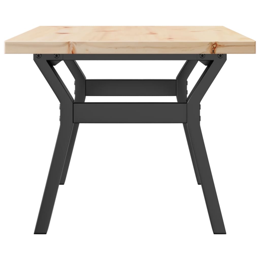 Salongbord Y-ramme 80x50x40,5 cm heltre furu og stål
