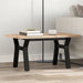 Salongbord Y-ramme 80x50x40,5 cm heltre furu og stål