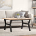 Salongbord Y-ramme 90x90x45,5 cm heltre furu og stål