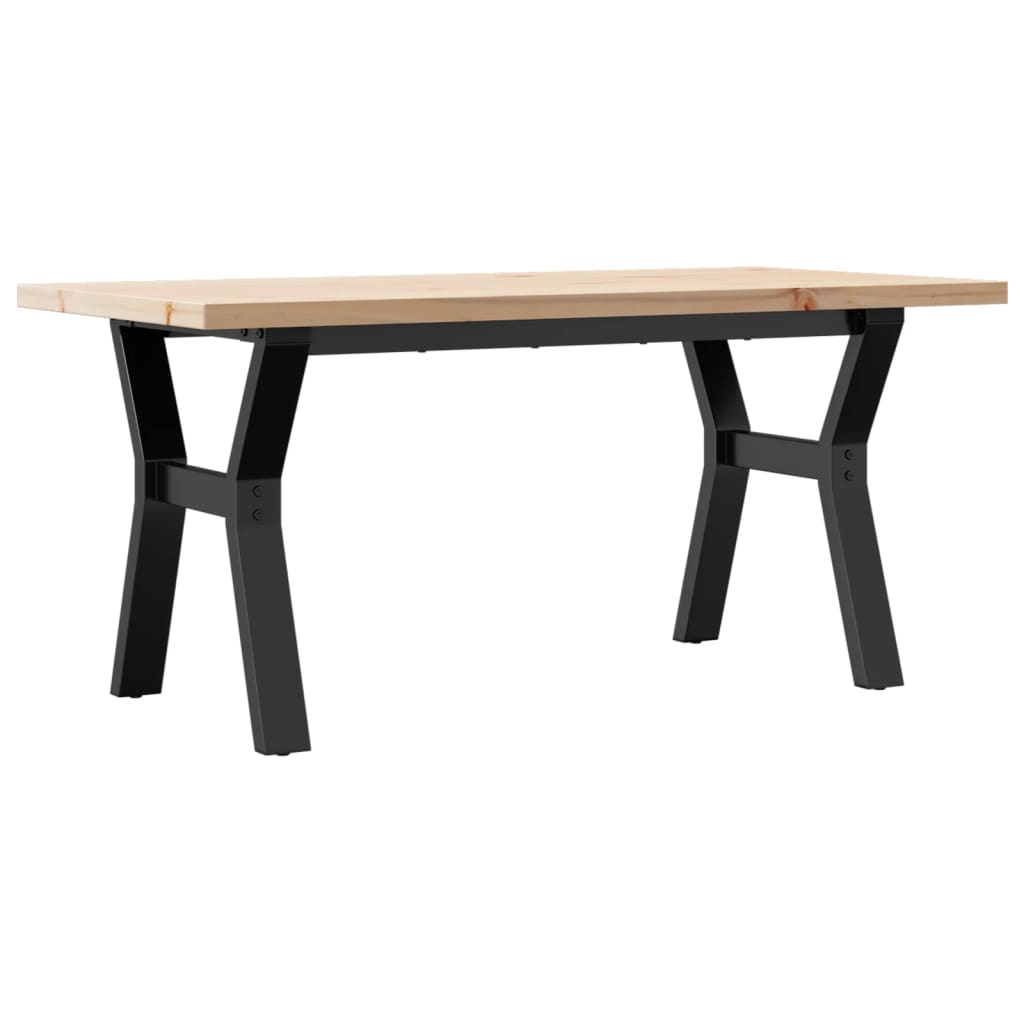 Salongbord Y-ramme 100x50x45,5 cm heltre furu og stål