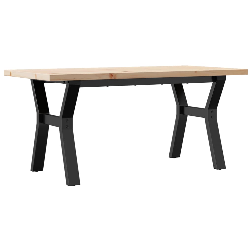 Salongbord Y-ramme 100x50x45,5 cm heltre furu og stål