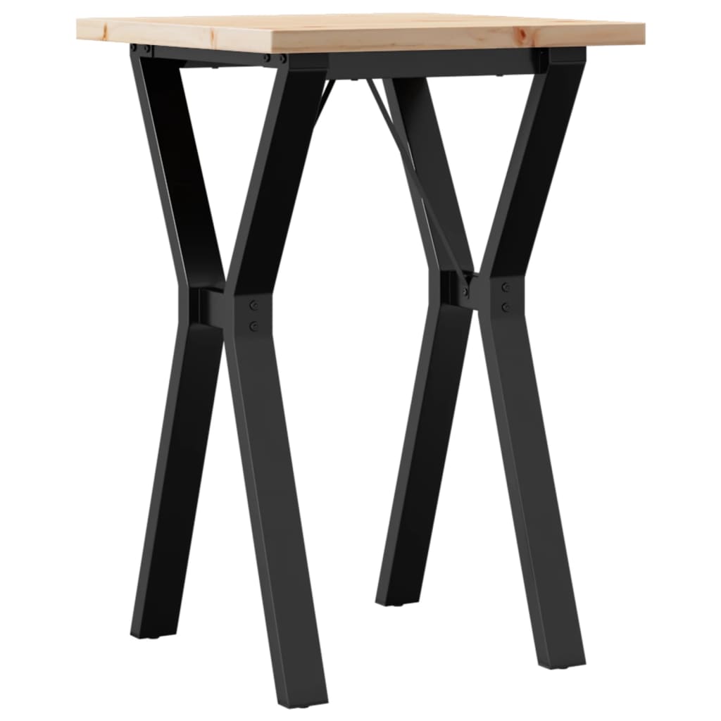 Spisebord Y-ramme 50x50x75,5 cm heltre furu og stål