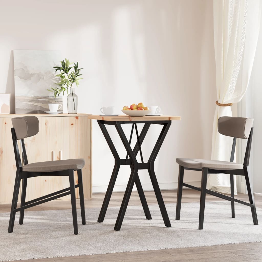 Spisebord Y-ramme 50x50x75,5 cm heltre furu og stål
