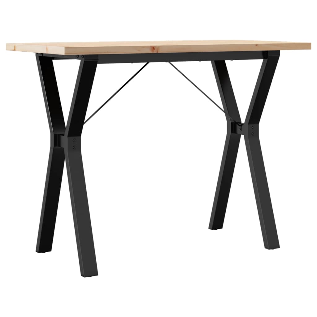 Spisebord Y-ramme 100x50x75,5 cm heltre furu og stål