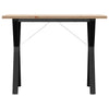 Spisebord Y-ramme 100x50x75,5 cm heltre furu og stål