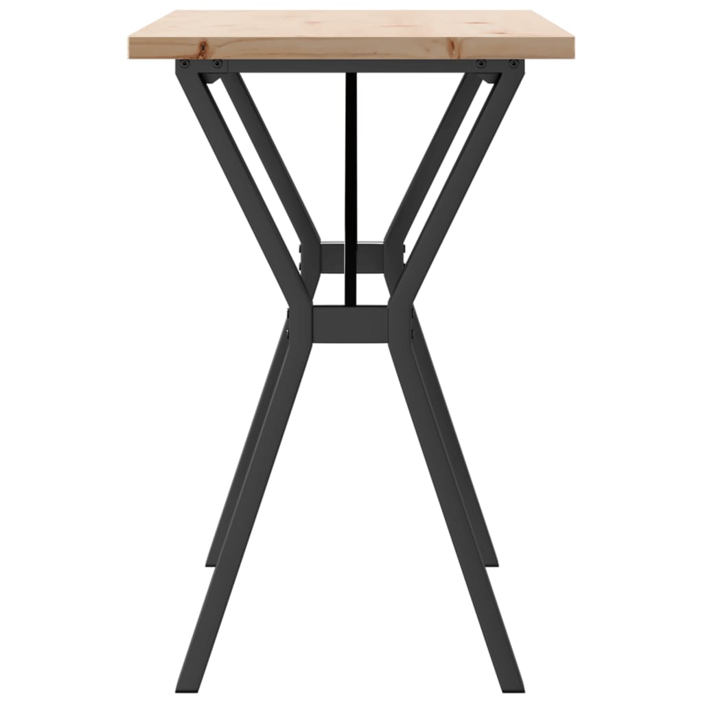 Spisebord Y-ramme 100x50x75,5 cm heltre furu og stål