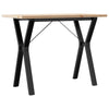 Spisebord Y-ramme 100x50x75,5 cm heltre furu og stål