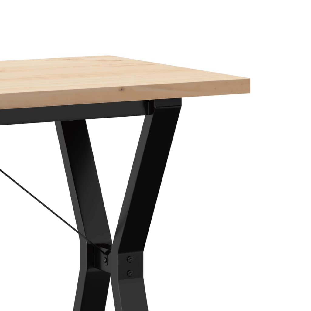 Spisebord Y-ramme 100x50x75,5 cm heltre furu og stål
