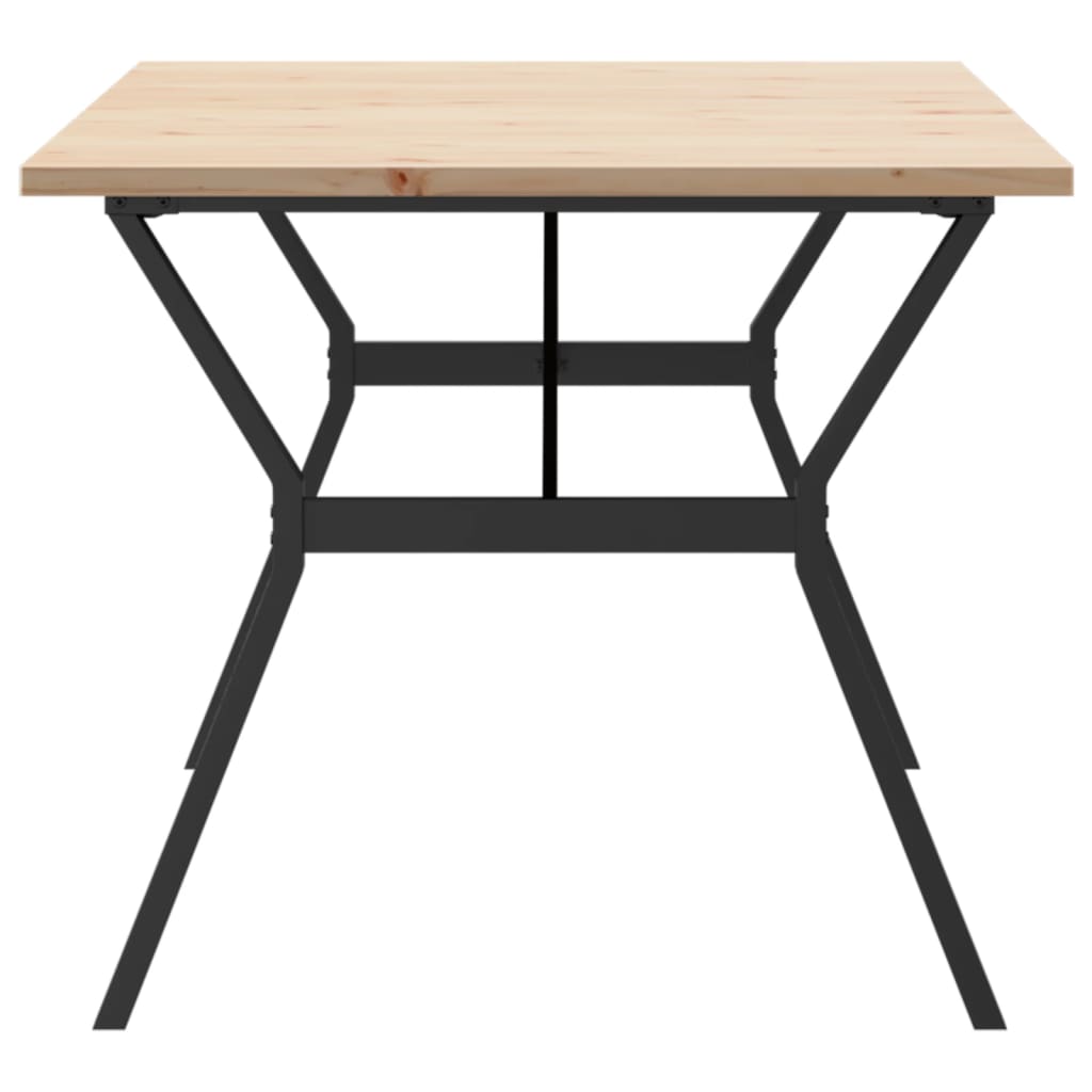 Spisebord Y-ramme 180x90x75,5 cm heltre furu og stål