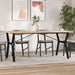 Spisebord Y-ramme 180x90x75,5 cm heltre furu og stål