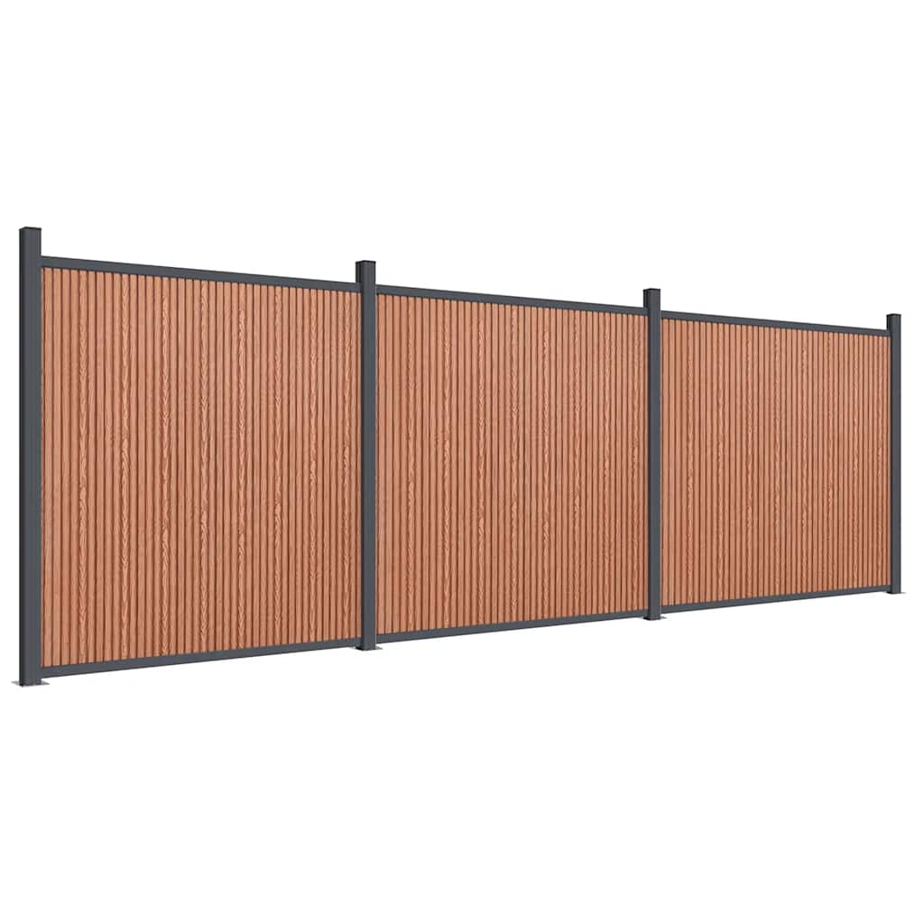 Gjerdepanel brun 526x186 cm WPC