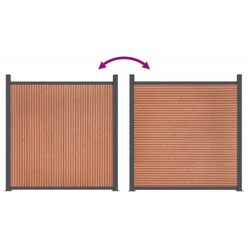 Gjerdepanel brun 872x186 cm WPC