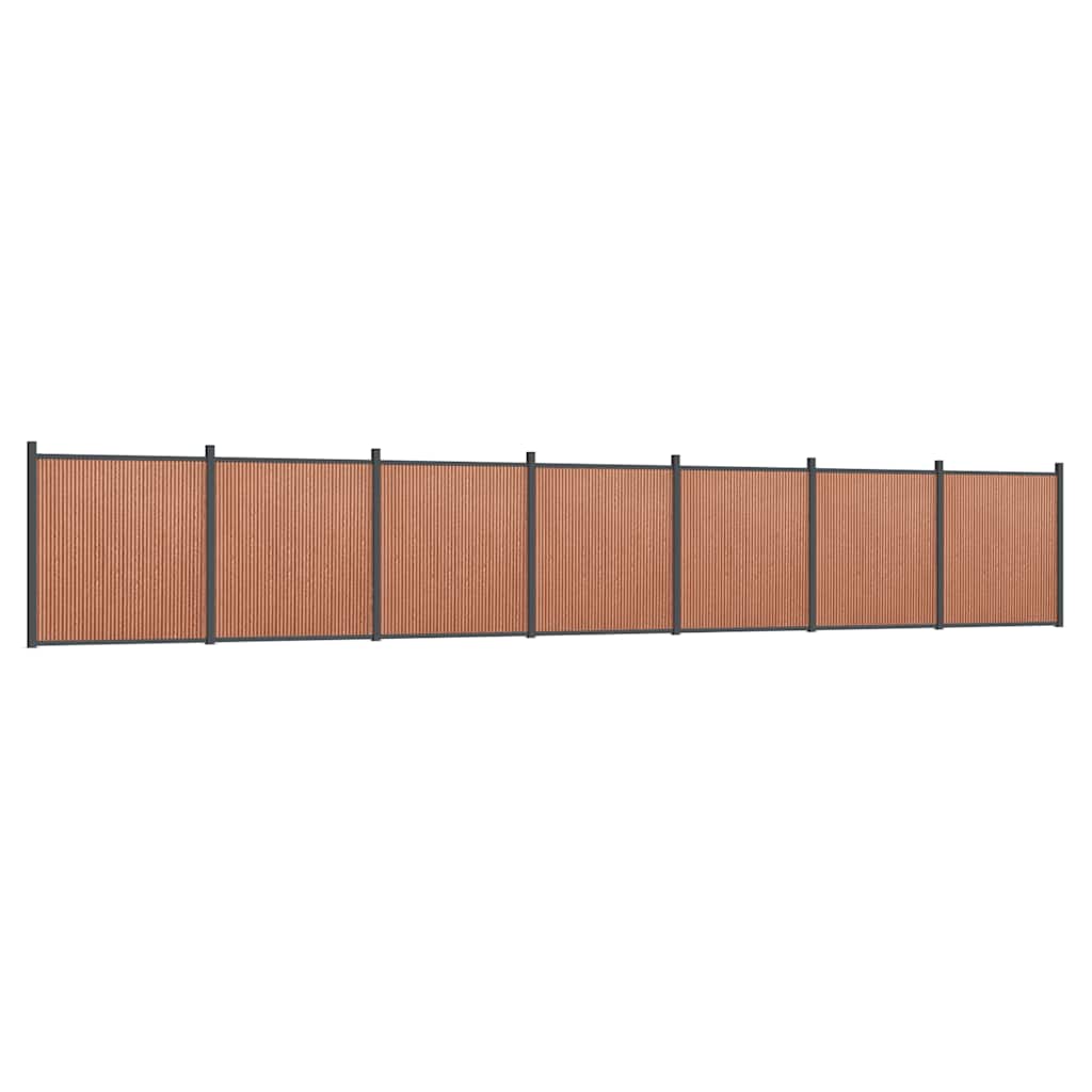 Gjerdepanel brun 1218x186 cm WPC