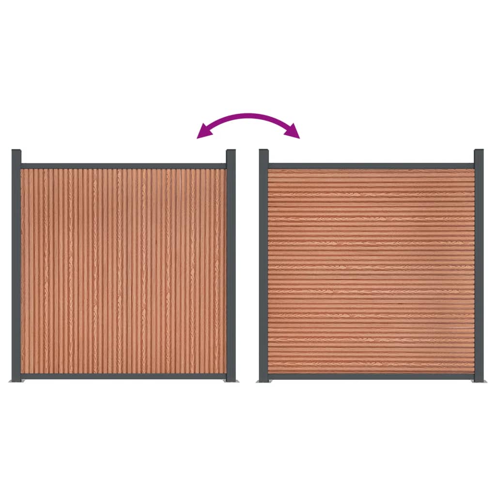 Gjerdepanel brun 1391x186 cm WPC