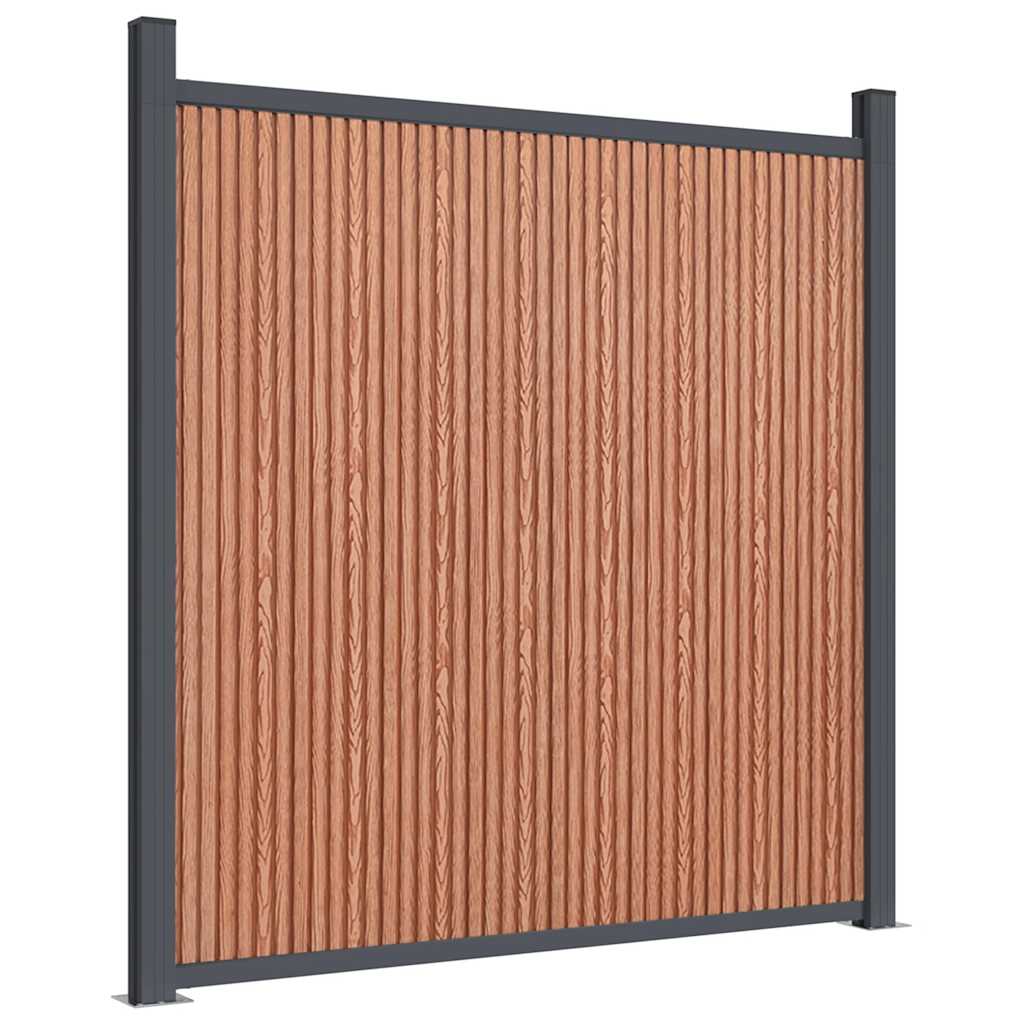 Gjerdepanel brun 1564x186 cm WPC