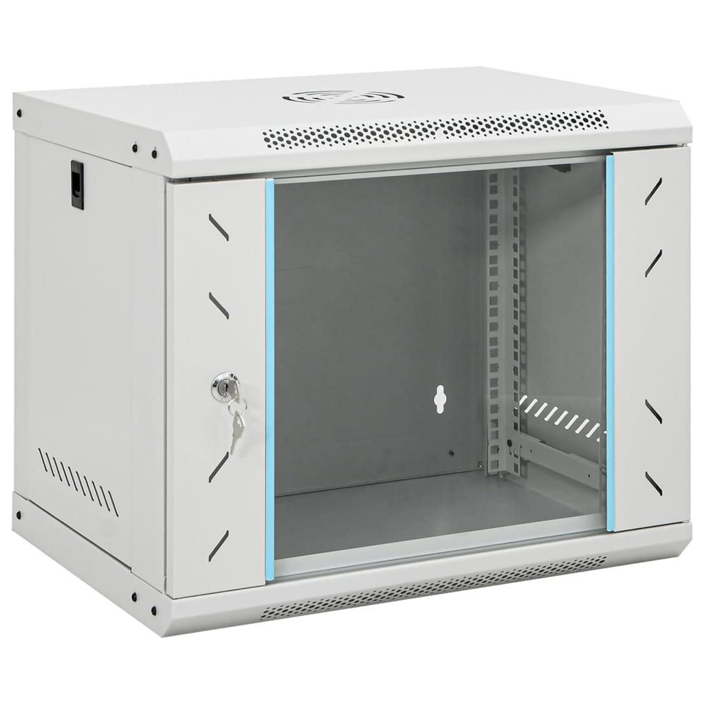 Nettverksskap 9U veggmontert 19" IP20 53x40x45 cm