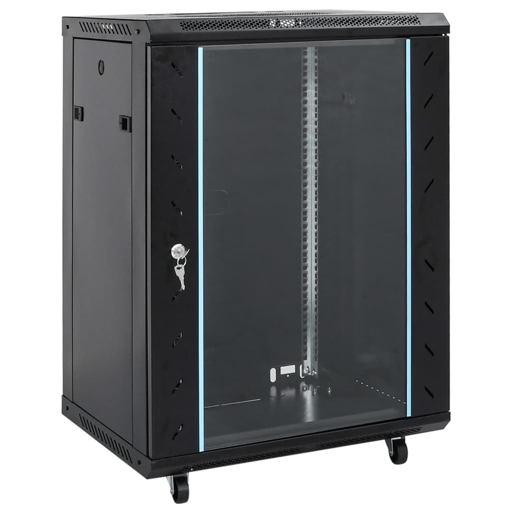 15U nettverksskap med svingbare føtter 19" IP20 60x45x86 cm