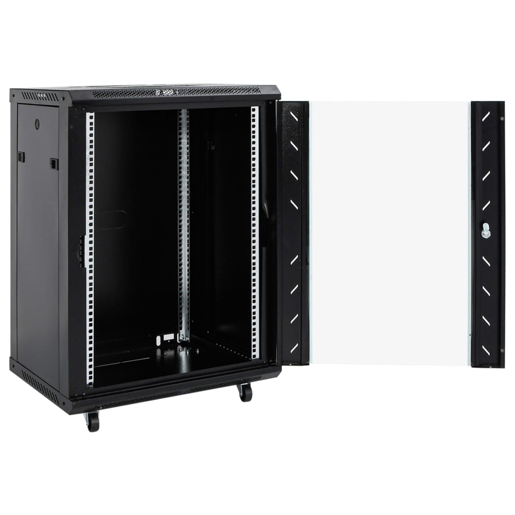 15U nettverksskap med svingbare føtter 19" IP20 60x45x86 cm