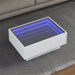 Salongbord med LED hvit 70x50x30 cm konstruert tre